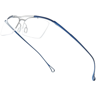 超轻纯钛眼镜框架男款日系奥山半框商务方形近视光学眼睛可配度数