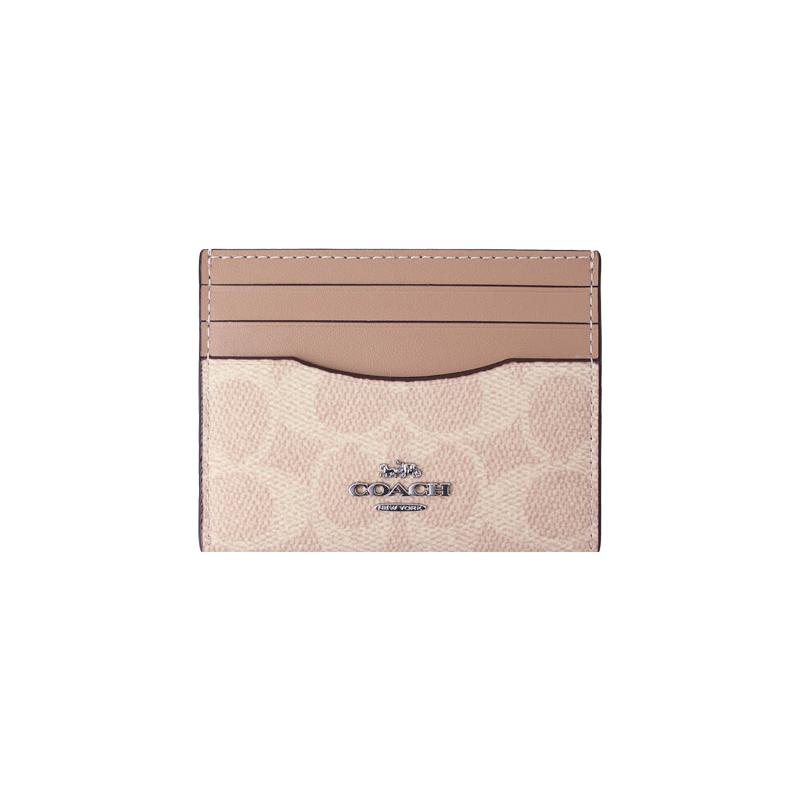 【自营】COACH/蔻驰品牌徽标多卡位皮革卡包简约卡片旅行女款收纳