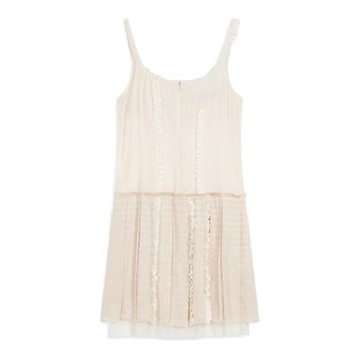 OPEN YY 26春夏新款女士时尚吊带迷你百褶连衣裙银泰百货