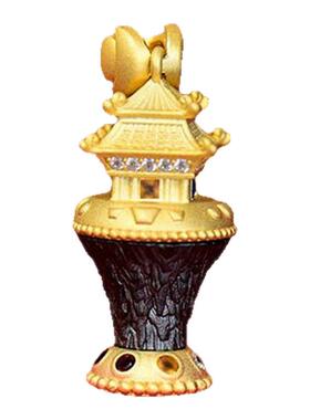 民族风[须弥山吊坠]银镀金嘎乌盒