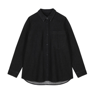 JNBY/江南布衣春秋牛仔夹克衬衫式外套时尚简约柔软舒适5O9612110