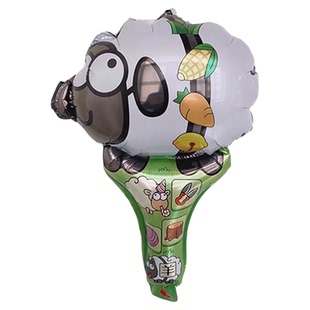 羊了个羊手腕气球手持手捧头饰装饰铝膜充气地摊摆摊扫码拍照气球