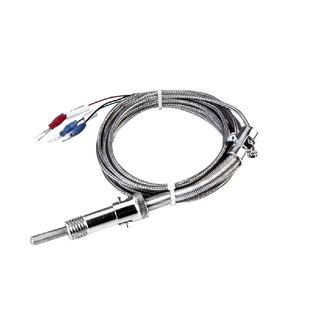 伊莱科压簧式热电阻热电偶Pt100温控仪探头温度传感器WZPT-01测温