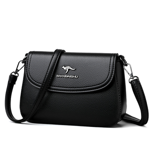 真皮小方包包女2025新款时尚百搭单肩斜挎包软皮中年妈妈包手机包