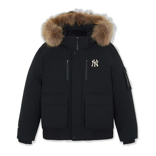 MLB官方 男女情侣防水防泼水鹅绒加厚连帽羽绒服25冬季新款DJB41