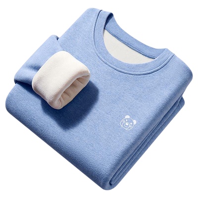 猫人秋冬儿童羊毛蚕丝加绒加厚