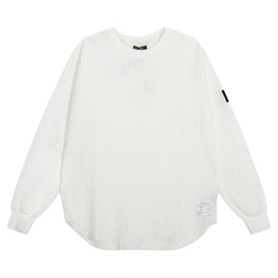 Numerals卫衣男2026春季新款运动华夫格圆领长袖上衣576887