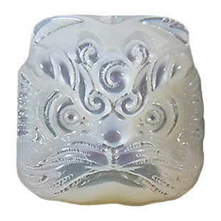 天然母贝螺钿老鱼骨DIY小醒狮吊坠文玩配饰手链项链手捻手工配件