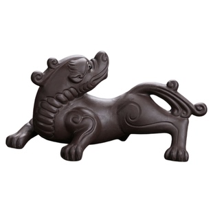 紫砂茶宠 创意茶玩纯手工回头貔貅功夫茶盘摆件茶具配件茶桌摆设