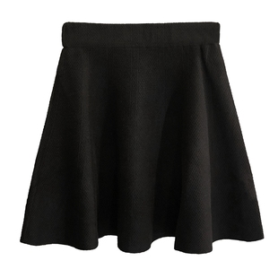 针织毛线半身裙女秋冬短款a字裙加厚矮个子短裙大码胖mm200斤裙子