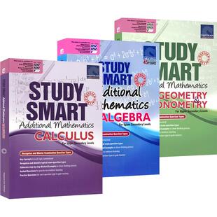 新加坡数学 SAP Study Smart Additional Mathematics Geometry Calculus Algebra 初中数学教辅 几何代数三角函数练习  英文原版