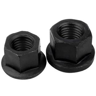 4.8/8.8级高强度法兰螺母六角带垫螺帽加厚压板螺丝帽M8M10-M30