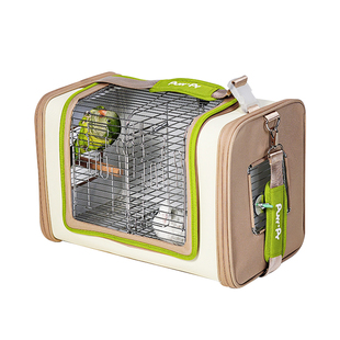 咕噜鹦鹉外出笼户外车载大号不锈钢外带鸟笼玄凤虎皮和尚双肩鸟包