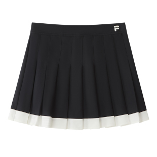 百褶裙|FILA FUSION斐乐潮牌梭织裙女2026夏季新款拼色半身裙短裙