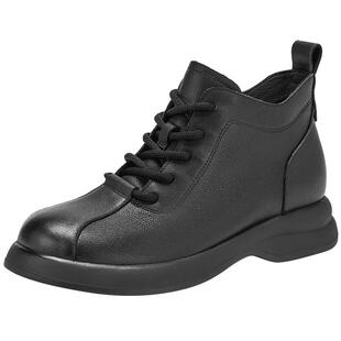 热风黑色马丁靴女鞋2025年冬季新款经典百搭短筒靴厚底户外靴子女