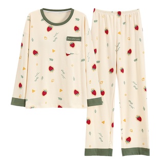 浪莎睡衣女士春秋款2025新款纯棉长袖秋冬可爱休闲全棉家居服套装