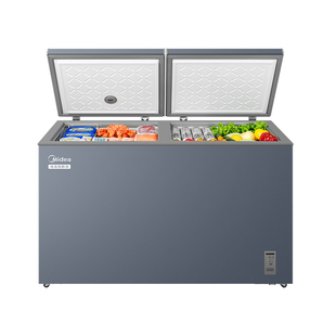 美的双温冷柜双箱281/355L冷藏冷冻两用商用大容量冰柜一级能效