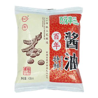 百花串特鲜酱油6袋安顺不甜酱油
