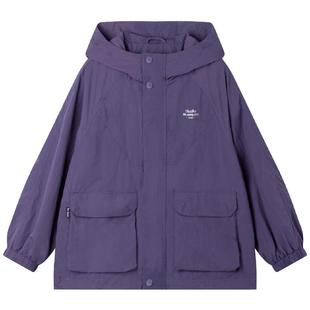【探险玩家】轻薄户外运动外套轻量速干排汗紫色外套男童春装