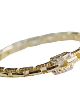 时尚网方钻经典纤细指环银小红书