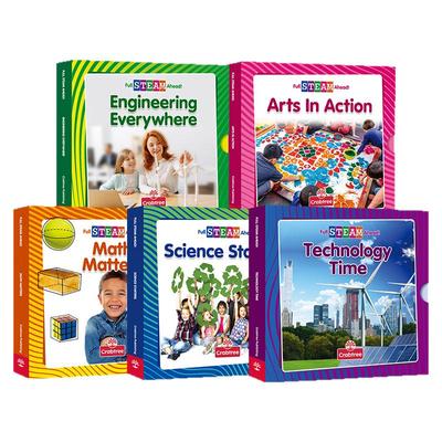 点读版 STEAM系列科普绘本 Full STEAM Ahead 科学 高新科技 工程建设 人文艺术 数学 英文原版儿童思维趣味主题阅读科普百科读物