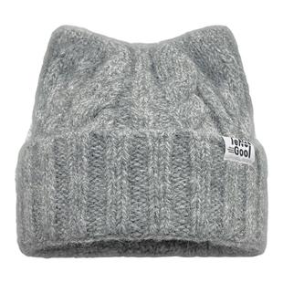 Classy key新加坡设计师联名款保暖百搭休闲针织冷帽猫耳朵毛线帽