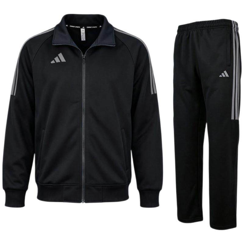 【自营】Adidas阿迪达斯经典三条纹运动套装休闲透气舒适外套长裤