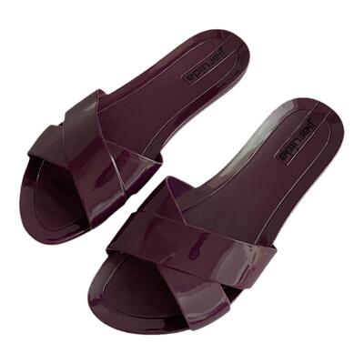 冰凉果冻老式塑料凉拖鞋女