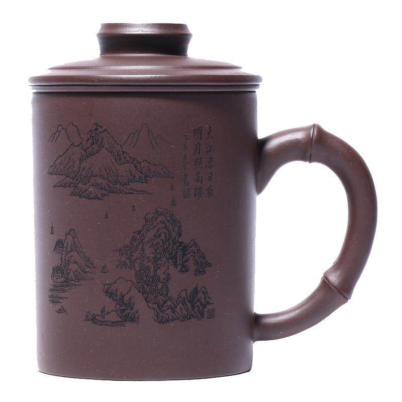宜兴紫砂全手工原矿过滤杯子