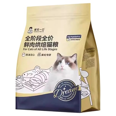 诚实一口美毛鲜肉烘焙成猫粮