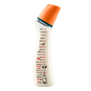 贝塔玻璃奶瓶钻石系列新生婴儿宝宝240ml弧形细长大奶瓶