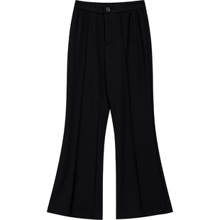 DM100大码百分百女装微胖mm冬季保暖加绒显瘦百搭弹力微喇休闲裤