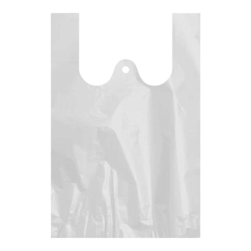 白色食品塑料袋外卖打包方便袋大小号背心手提胶袋一次性透明袋子