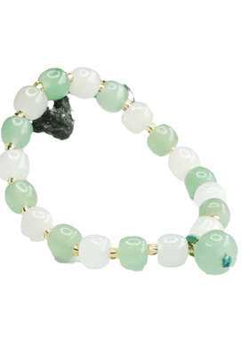 东陵玉老型珠手串金丝玉手链宫廷风 女士款礼品气质文雅大气饰品