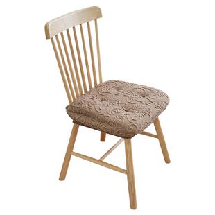 四季通用简约布艺透气加厚椅子坐垫拆洗学生海绵套头式椅垫软坐垫