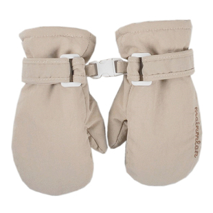 新款男女宝宝加绒保暖防风连指手套冬季婴幼儿童挂绳防水滑雪手套