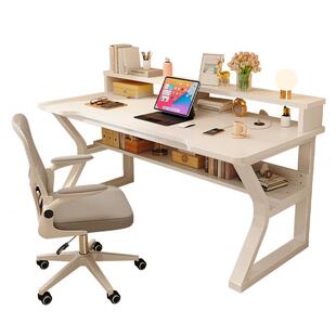 双人电脑桌卧室家用学生写字桌子工作台小型办公桌椅套装简易书桌