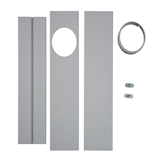 移动空调窗户挡风挡板可伸缩板推拉排风管排热管排气管双孔密封板