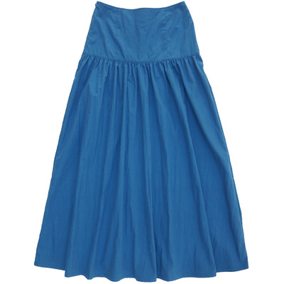 棉混纺宽松遮胯显瘦大摆半身裙