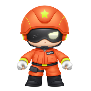 军人汽车摆件车载消防员手办玩偶公仔礼物中控台空军车内车上装饰