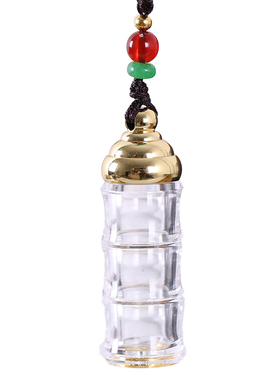 亚克力空心透明竹节瓶装朱砂瓶