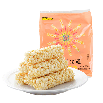 老头米通能量棒350g花糖膨化