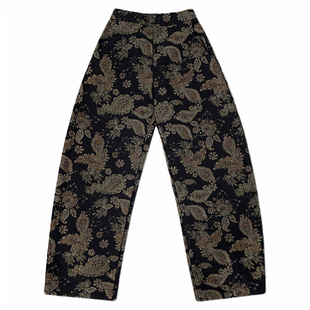 现货/南北贝'绵绸裤'提花高级感气质牛仔裤女复古宽松时髦长裤子