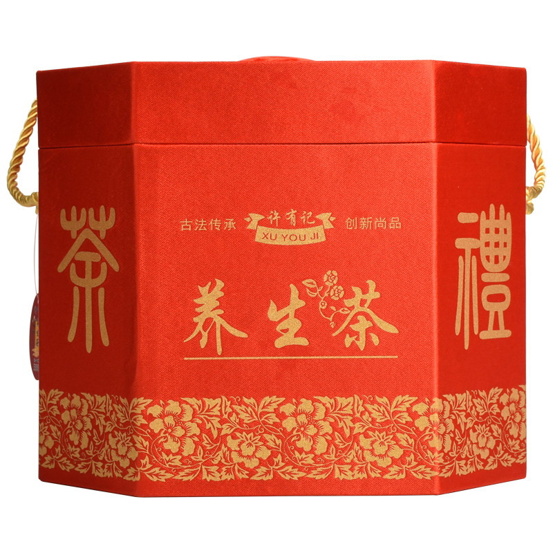 许有记八角桶养生茶礼盒300克