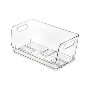 零食收纳盒桌面可叠加透明收纳架香水杯子放药多功能办公桌置物架