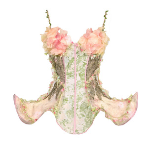 血液供给原创◆森之灵花神森系花朵鱼骨胸衣精灵风仙气礼服连衣裙