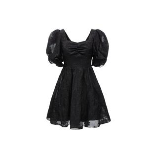 tq区Vero Moda连衣裙春夏方领五分泡泡袖花朵短裙可爱度假