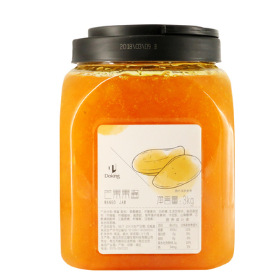 盾皇奶茶店专用刨冰3kg芒果酱