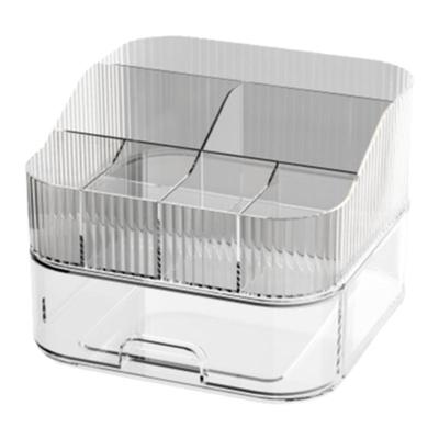 化妆品收纳盒桌面口红盒亚克力大容量抽屉式护肤品梳妆台置物架