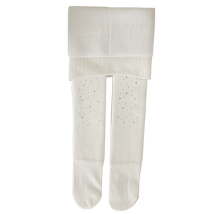 女童烫钻白色加绒加厚连裤袜亮晶晶一体绒保暖秋冬儿童黑色打底裤